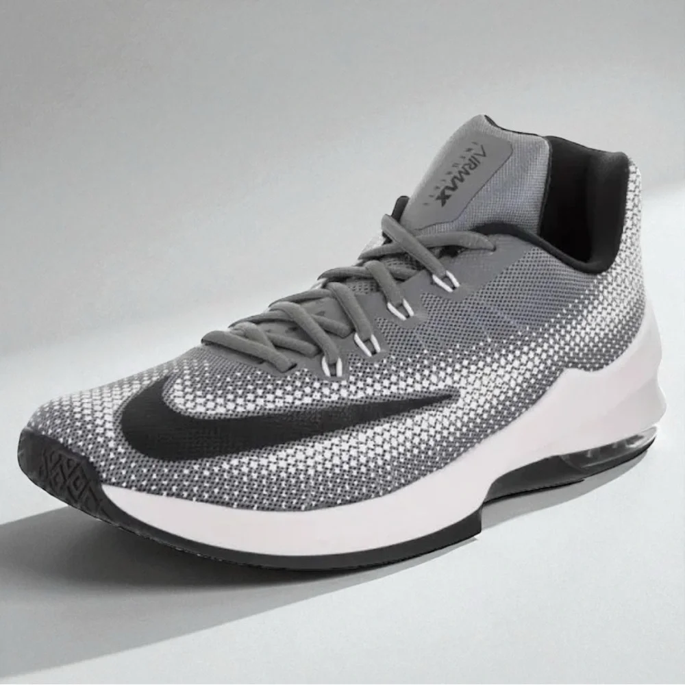 Nike Men's Air Max Infuriate Low Gray Basketball Shoes Size 9.5